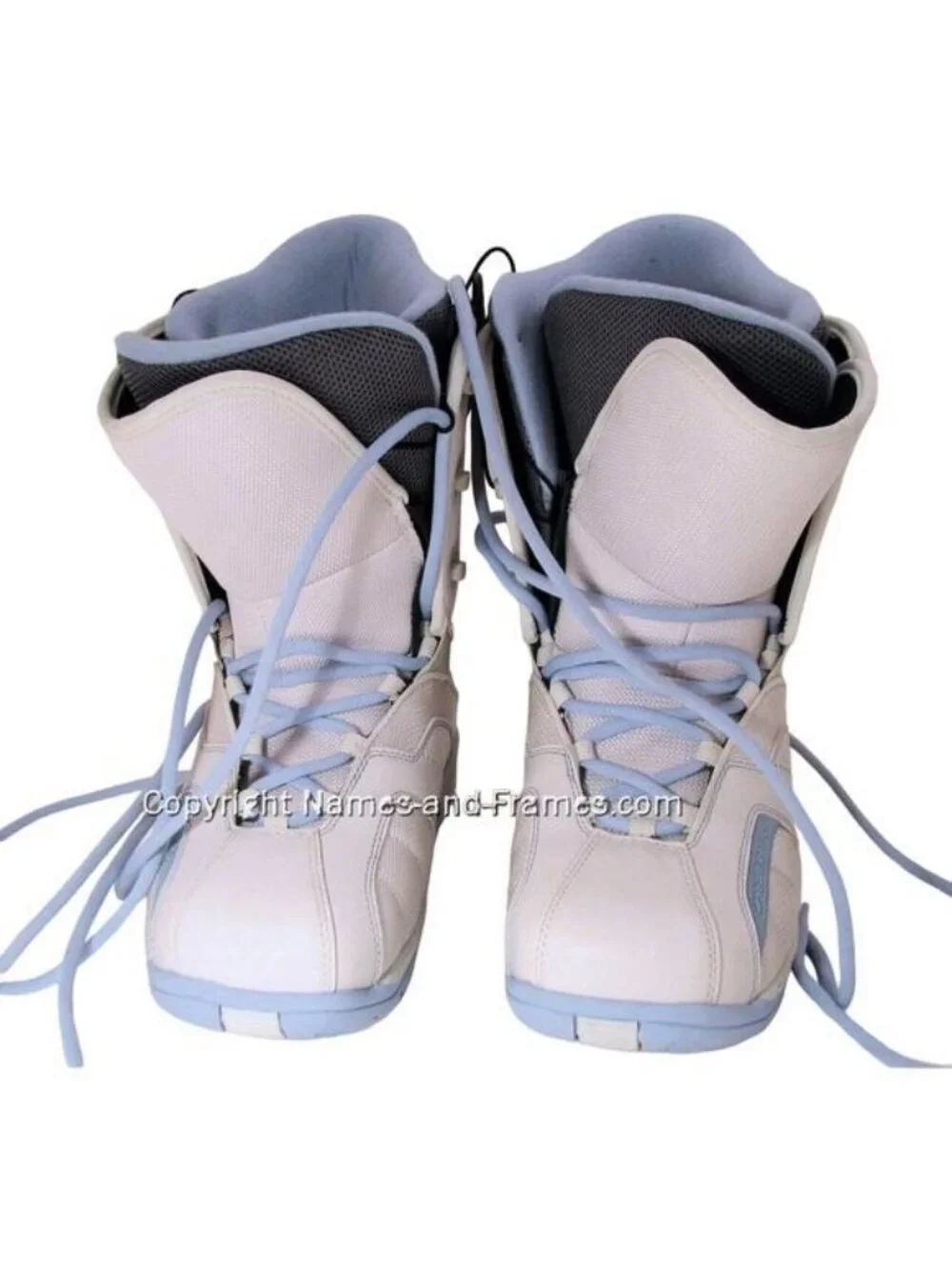 Snow Board Boots • Orion Vanilla Ice Porcelain Blue Trim • Lace Up • Unisex 10W